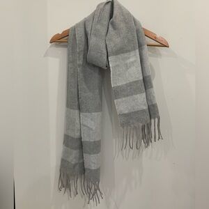 Express Grey Fringe Blanket Scarf